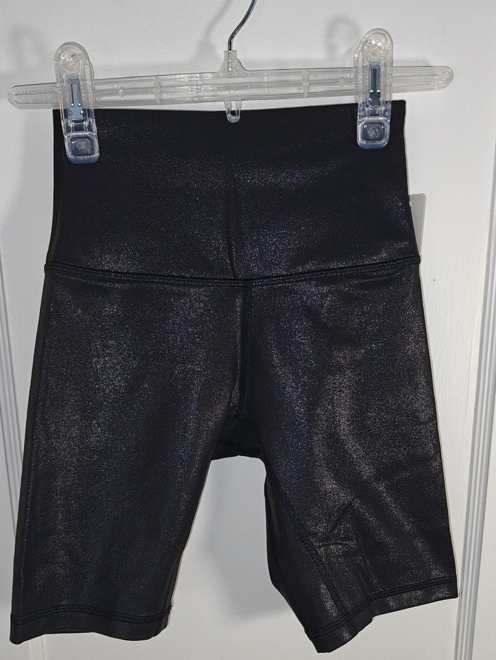 lululemon athletica Shimmery Black High-Waist Bike Shorts